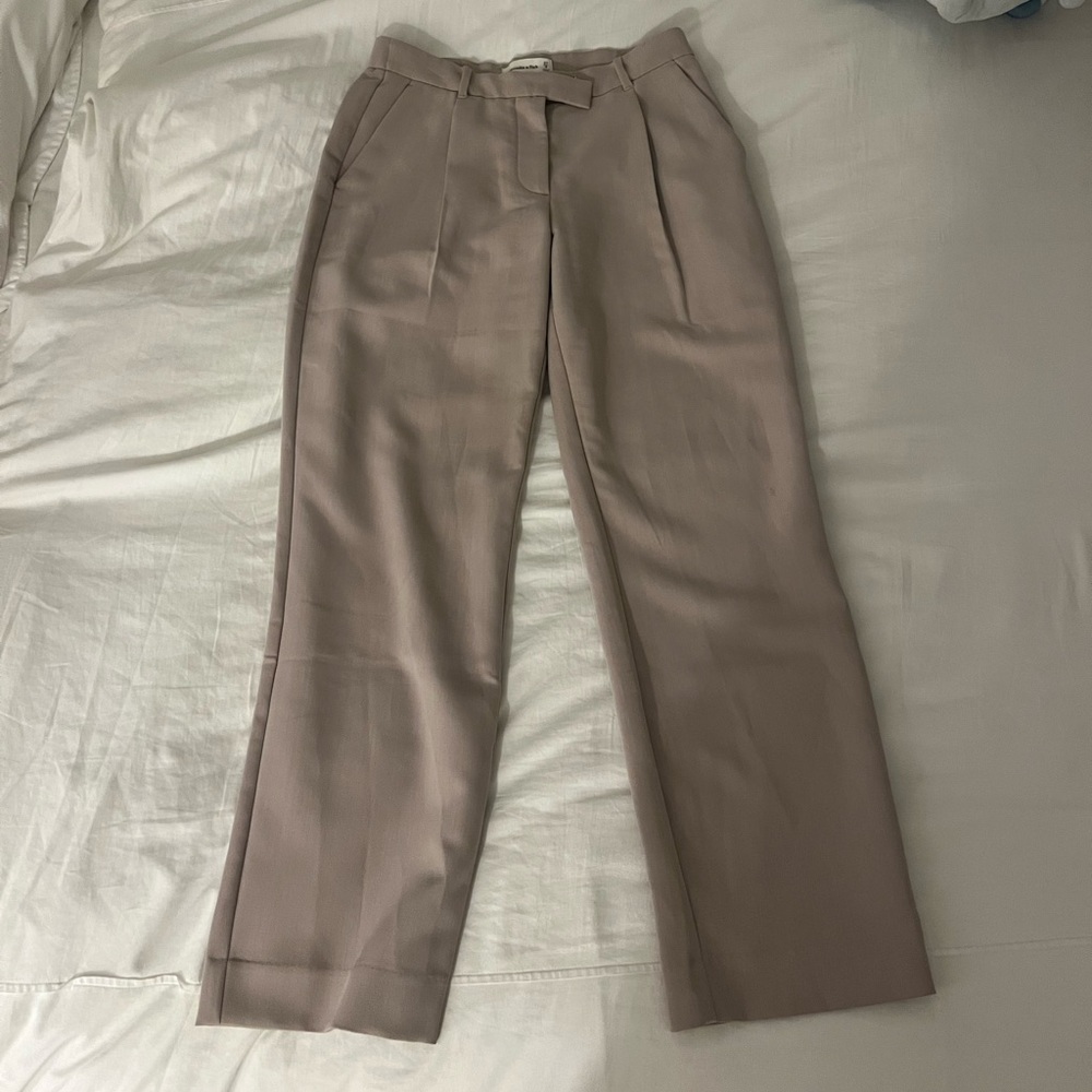 Abercrombie & Fitch Dusty Rose High-Waist Trousers